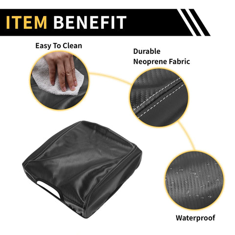 Ford F-150 Microfiber Leather & Carbon Fiber Armrest Cover (2015-2023)