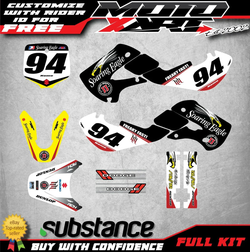 Suzuki DRZ 110 (2000-2025) Decals Custom Graphics Kit EAGLE Style