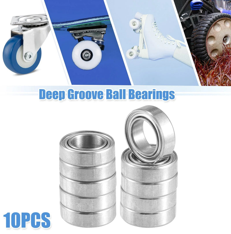 Car 10 x 6x10x3mm Double Metal Shield Deep Groove Ball Bearings