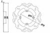 Kawasaki KX 250, KX 500, KLX 300R, 650R Front Brake Disc (1983-1995)