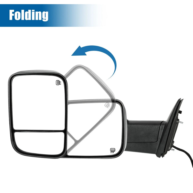 Ram 1500 / 2500 / 3500 Yellow 1 Pair Power Heated Tow Mirrors