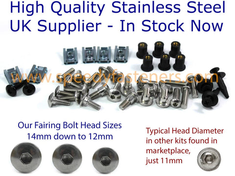 Honda CBR 600F Complete Stainless Steel Fork Head Bolts