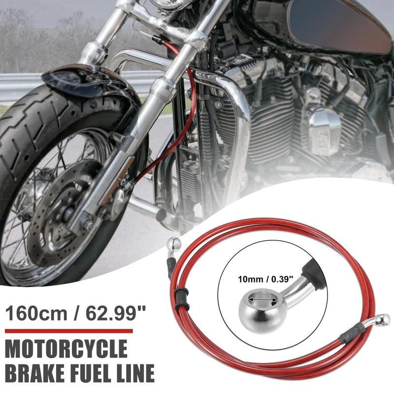 Motorcycle ATV Braided Brake Lines/160cm 10mm/Oil Clutch Hoses Line Pipe