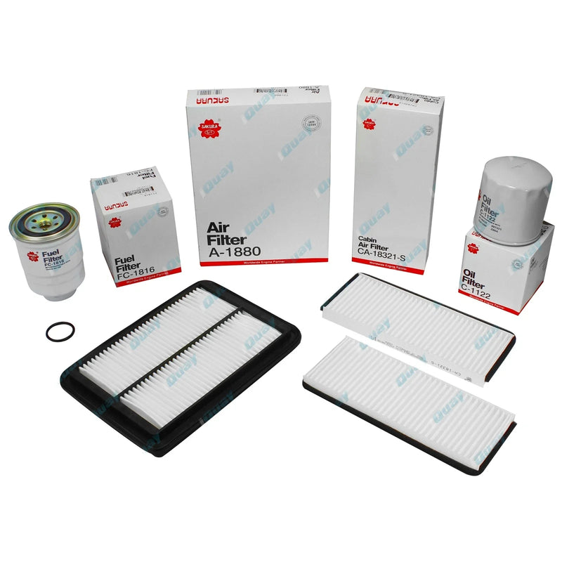 Navara D40 2.5L YD25 Diesel Thai Built Oil Air Fuel Cabin Filter Kit