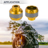 Motorcycle 14mm Aluminum Alloy Carbon Fiber Motorcycle Slider Frame 2 x Gold Tone