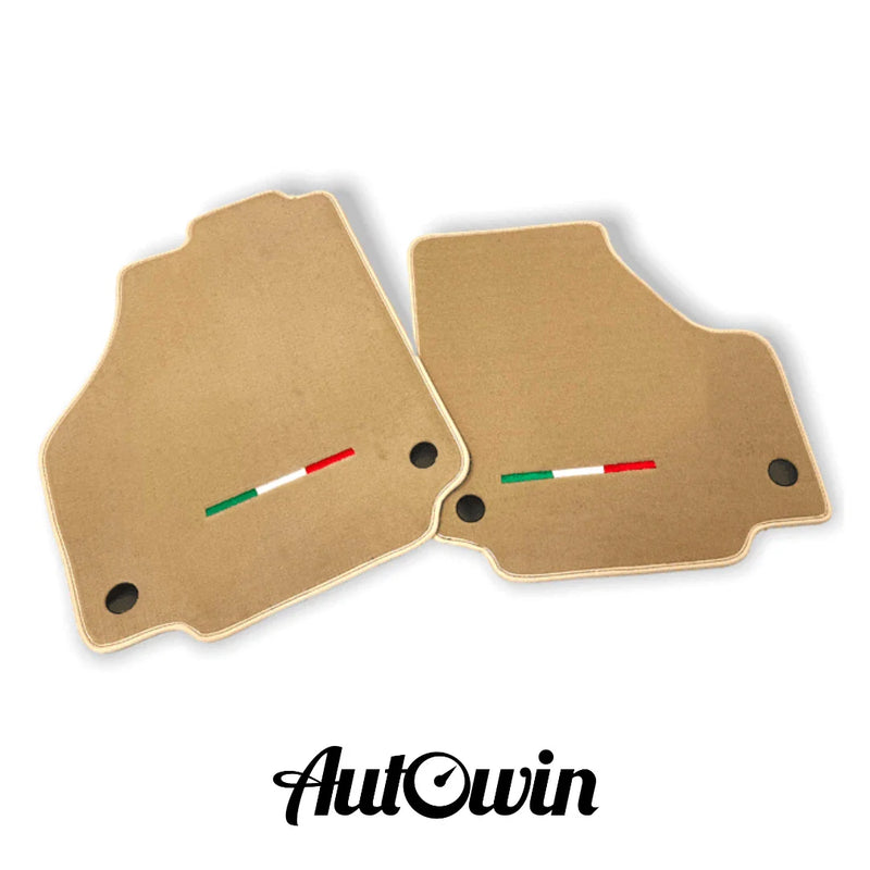 Ferrari F8 Tributo (2019-2023) - AutoWin Brand Beige Floor Mats