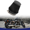Motorcycle 54mm Inlet Dia Air Intake Filter Cleaner W Clamp Universal