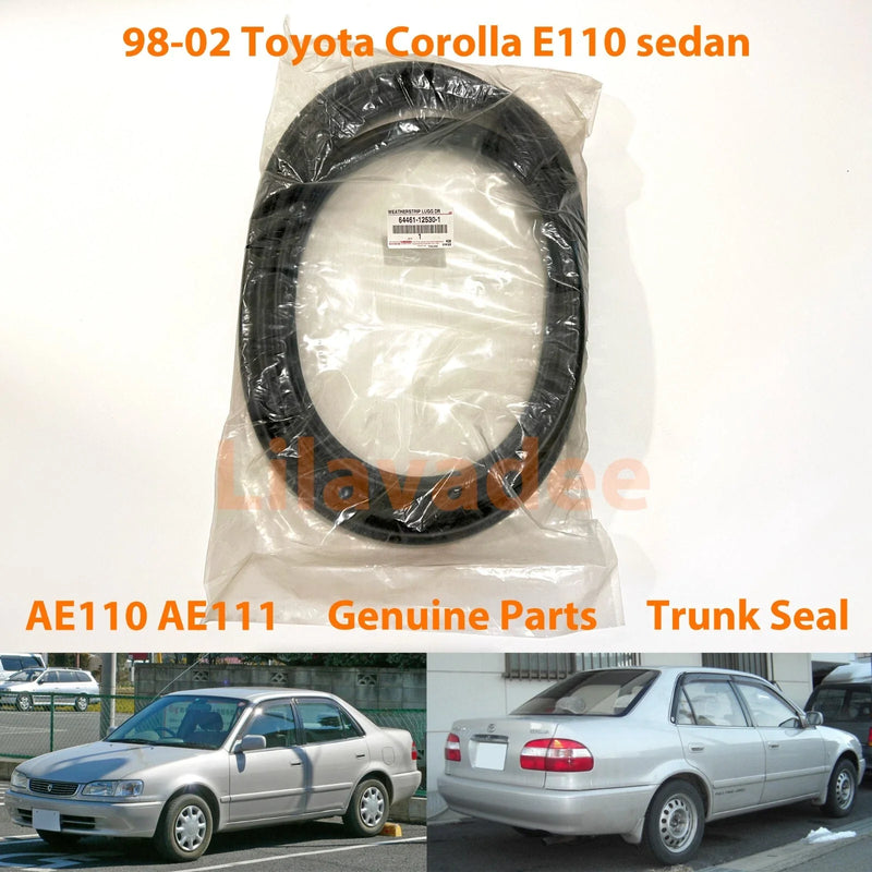 Toyota Corolla AE110 AE111 4D Sedan Trunk Lid Weatherstrip Rubber Seal (1995-2002)