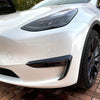 Tesla Model Y Gloss Black Front Bumper Side C Canards Covers (2020–2024)