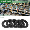 Oil Seal TG4 Lip Seal Ring Rotary Shaft Seal NBR Rubber 30x47x8mm Black 5 Pcs