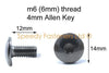 Kawasaki Bolts / Pack of 10 / Stainless Steel Allen Button Head m6 12mm