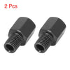 Motorcycle 2 x 10mm RH to 10mm RH Black Rearview Mirrors Adapter Bolt Screw
