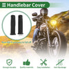 Motorcycle End Grips Black 7/8" 22mm Hand Grips Cover Kit