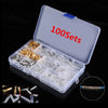 400PCS Wire Terminals 3.9mm Motorcycle Brass Male & Female Connectors Tin Stock