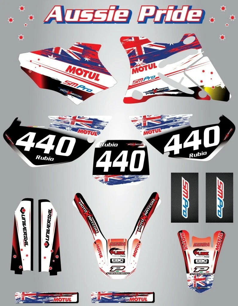 Honda CRF 100 AUSSIE PRIDE Custom Graphic Kit (2003-2012)