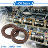 Make Model Oil Seal 28x42x7mm Seal Ring Shaft FKM Rubber Brown 2 x