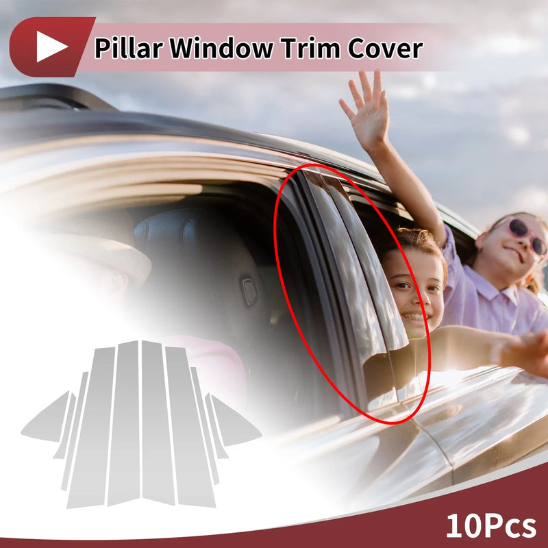 Toyota Camry (2024-2025) Silver Tone 10 Pcs Car Door Pillar Trim