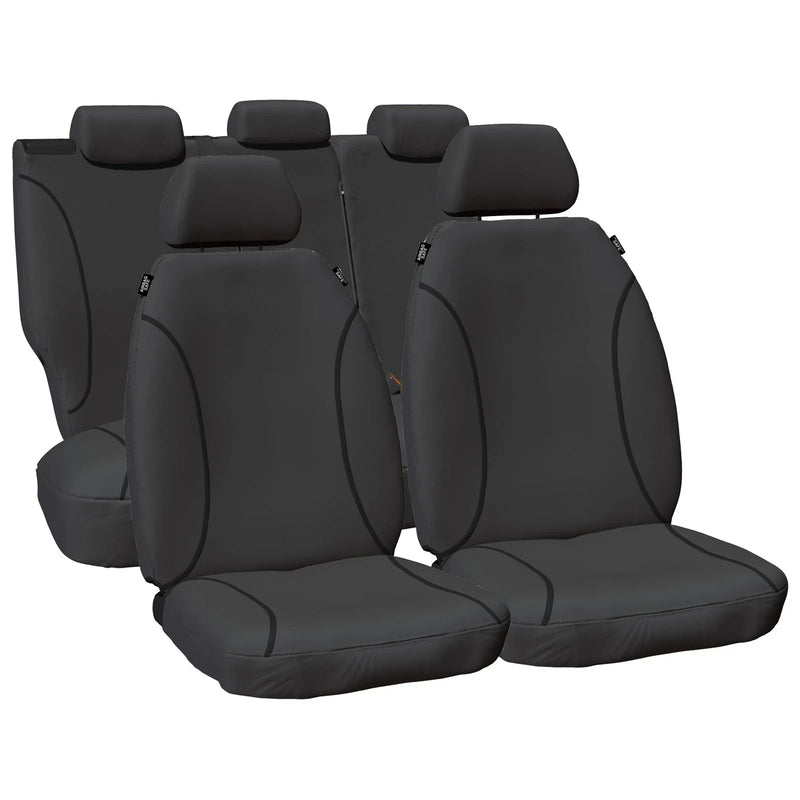 Hilux GGN25 KUN26 4WD Front & Rear / Heavy Duty Canvas Car Seat Covers (2009–2015)