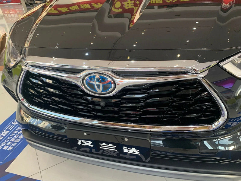 Toyota Highlander 2020-2023 Grille Garnish Front Hood Chrome Cover Trim