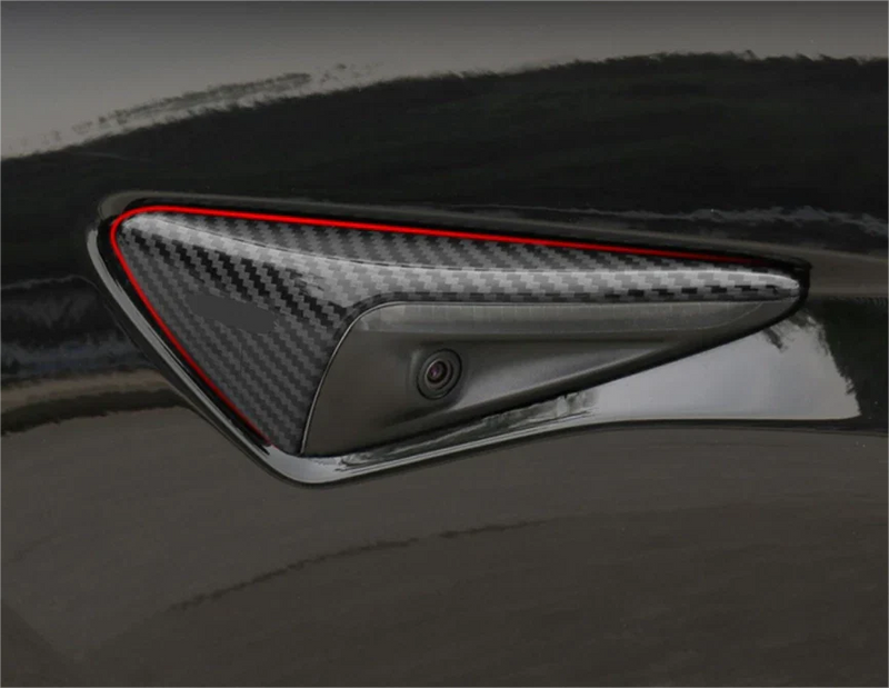 Tesla Model 3 Carbon Fiber Side Camera Lid Cover Trim (2018-2023)