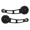 Universal Car & Truck Black Aluminium Manual Door Window Winders