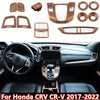Honda CRV CR-V 12X Peach Wood Grain Car Interior Kit Cover Trim (2017–2022)