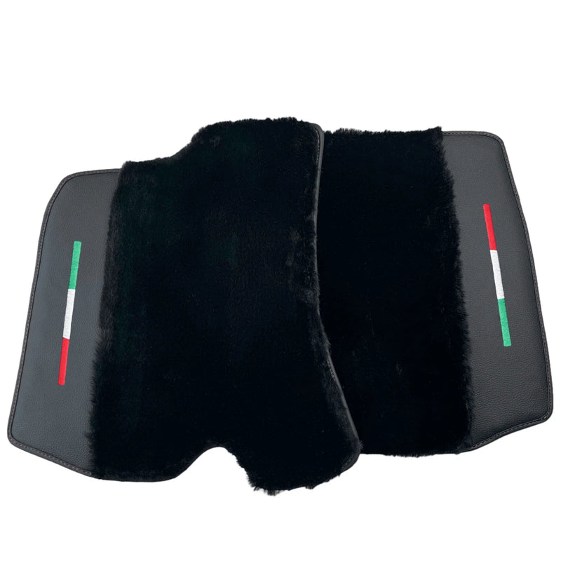 Ferrari Portofino M Black Sheepskin Floor Mats (2018-2023)