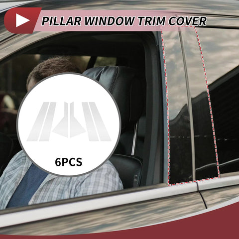 Kia Carens 6 Pcs Chrome Silver Door Pillar Trim (2013-2019)