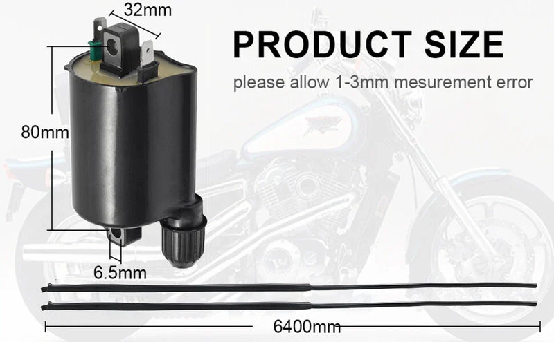 Shadow Spirit 750 2 x Ignition Coils + Caps (2001-2009)