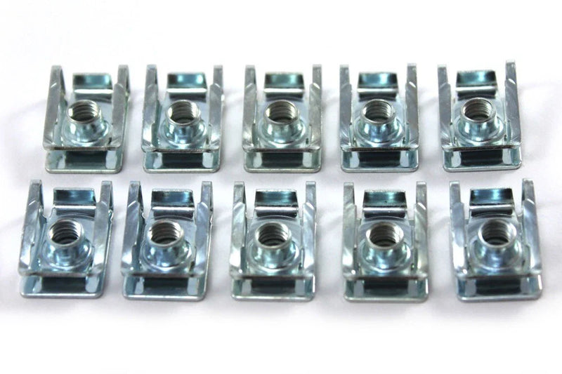 10 x Panneau Attaches C Clips Flèche Pince & Inox Boulons Tête de Fourche