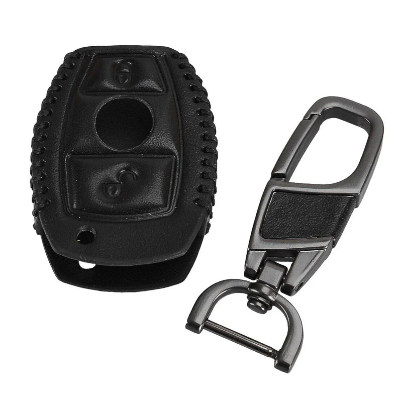Benz A B C E G R Class CLS GL Black PU Leather Key Fob Cover