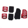Car Accessories Red Non-Slip Gas Brake Foot Pedal Pad Cover (3 pcs)