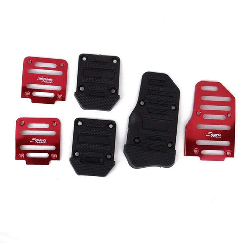 Car Accessories Red Non-Slip Gas Brake Foot Pedal Pad Cover (3 pcs)