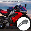 Square Aluminum Alloy Motorcycle Hanging Hook 1 Set Titanium Tone 78mm Length