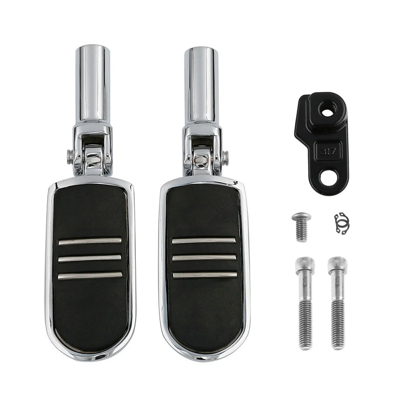 Harley Softail FLS, FLSTSB Chrome Rear Footpegs Mounts (2012-2017, 2008-2011)