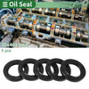 Oil Seal 5 Pcs Rotary Shaft Seal NBR 30x46x7mm Black