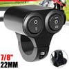 ATV 10A Switch 22mm 7/8" Dual Button Fittings Fog Spot Light Handlebar