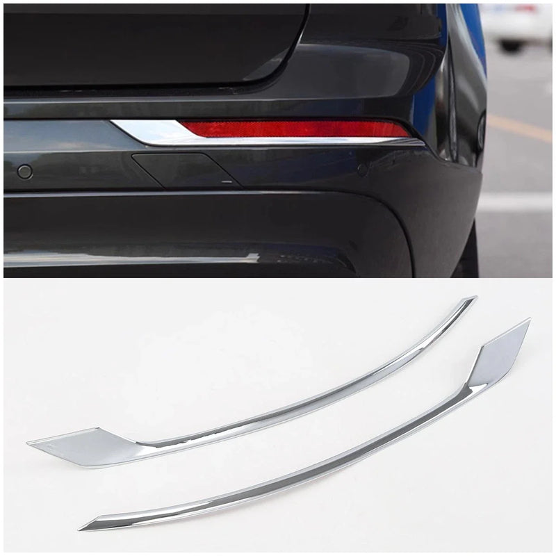 Volvo XC60 (2018-2023) 2 x ABS Chrome Rear Fog Light Tail Lamp Lid Cover Trim