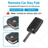 Peugeot 207 307 308 407 807 Remote Car Key Fob 2-Buttons 433FSK