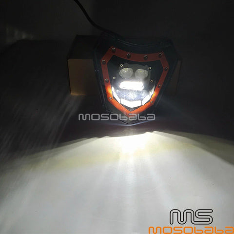 EXC XCW KXF CRF WR Enduro Off Road LED Headlight Hi/Lo Beam w/DRL