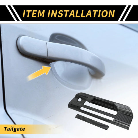 Ford Ranger Carbon Fiber Trunk Door Handle Bowl Covers (2023-2024)