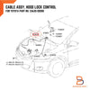 Toyota Yaris Sedan (2007-2013) 184cm Hood Release Cable