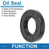 MakeModel Oil Seal 25x46x8mm Seal Ring Rotary Shaft Nitrile Rubber 5 Pcs