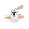 Motorcycle Inline Silver 8mm On-Off Fuel Tap Gas Valve Petcock