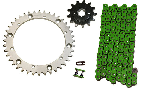 O-Ring Drive Chain & 13/40 Sprockets Green Yamaha Blaster 200