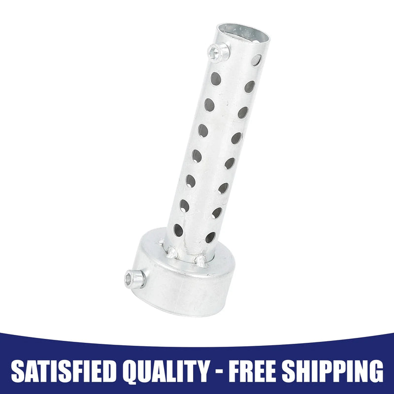 Universal 48mm Motorcycle Exhaust Pipe Baffle Muffler Silver Tone