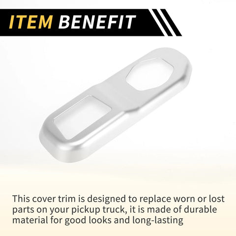 Jeep Wrangler JL JLU (2018-2024) Silver Tone Rear Trunk Lock Panel Cover