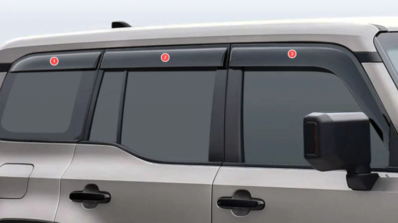 Lexus GX550 Window Vent Visor Sun Rain Guard Cover Trim (2024-2025)