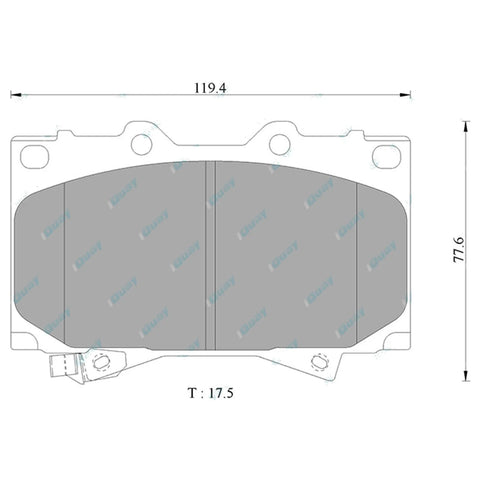 Toyota Landcruiser 76 78 79 Series 99~19 HD Front Disc Brake Pads Set