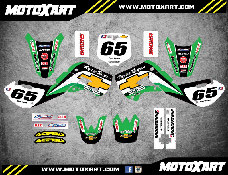 Kawasaki KX 65 (2000-2017) - SHIFTER Style Stickers Custom Graphics Kit